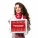 Именной подарочный набор: шарф и варежки «Теплый подарок» (красный) - 1