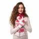 Именной подарочный набор: шарф и варежки «Теплый подарок» (красный) - 2